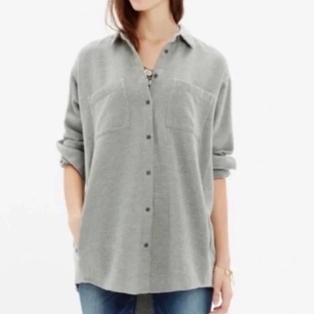 Madewell Sunday Button Down Flannel Shirt Size Small